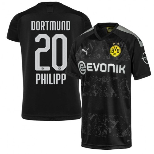 Borussia Dortmund Fodboldtrøjer Philipp 20 Udebanesæt 2019/20 Kort ærmer Borussia Dortmund Fodboldtrøjer Philipp 20 Udebanesæt 2019/20 Kort ærmer